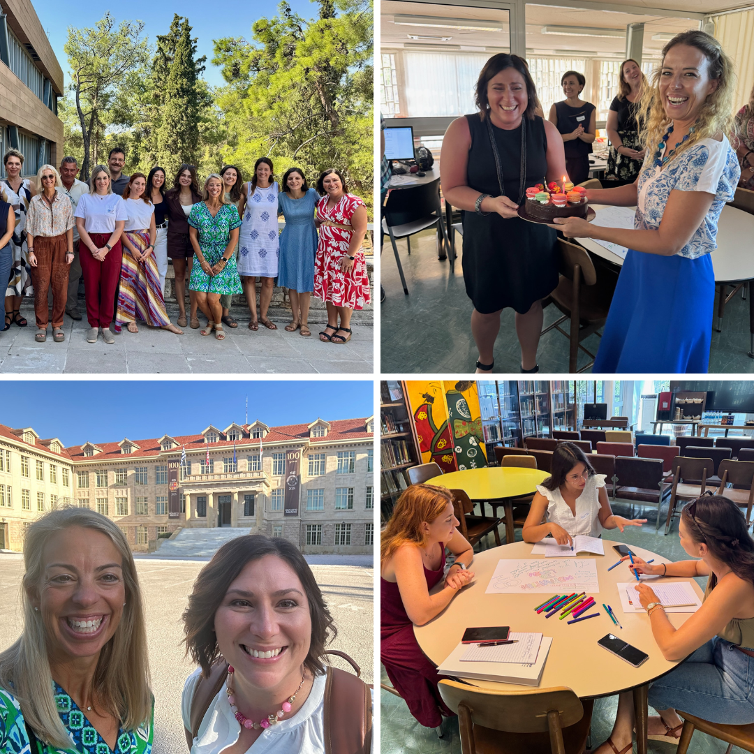 Collage of photos from the recent ETL/Athens College collaboration.