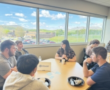Students engage with local professionals during a Workforce Connection Breakfast in Ashe County. On Ramp Appalachia is the newest grant program administered by College Access Partnerships and strives to ease the pathway for students to pursue education at their local community colleges.