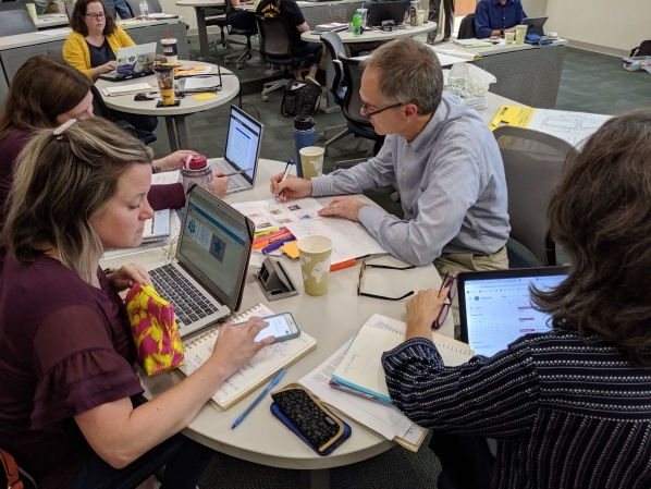 Educators participating in professional development