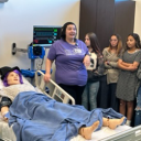 GEAR UP students learn about the patient care simulators at TCCC.