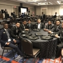 Stafford (far left) in attendance at the Student African American Brotherhood (SAAB) Conference.