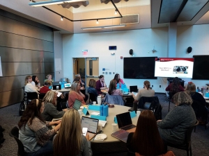 Counselors from Alleghany, Ashe, Burke Madison, Swain, Yancey and Watauga counties taking part in the GEAR UP Counselor Network.