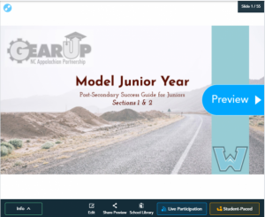 GEAR UP Model Junior Year slideshow
