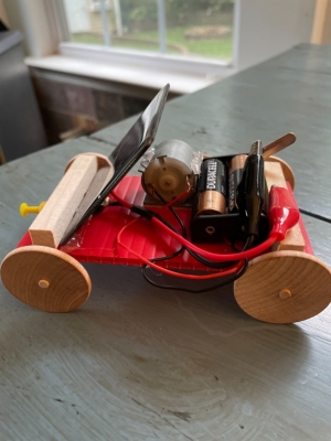 Solar car built during a recent GEAR UP Family Design Night